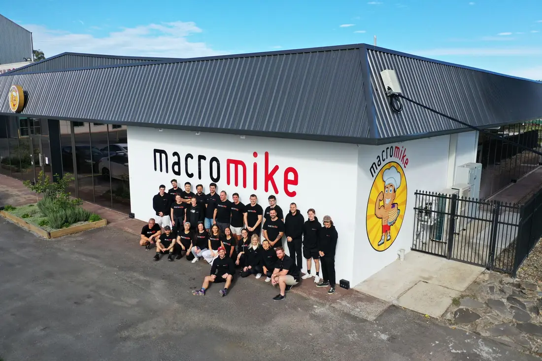 The Macro Mike team outside the Macro Mike building